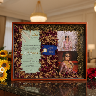 Resin Photo Frame with Wedding Card (18x15 Inch)