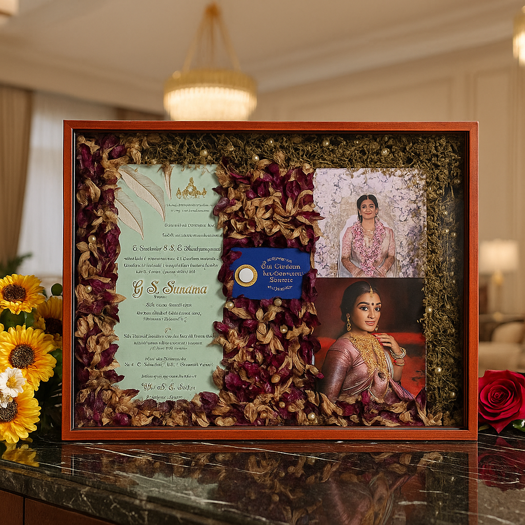 Resin Photo Frame with Wedding Card (18x15 Inch)