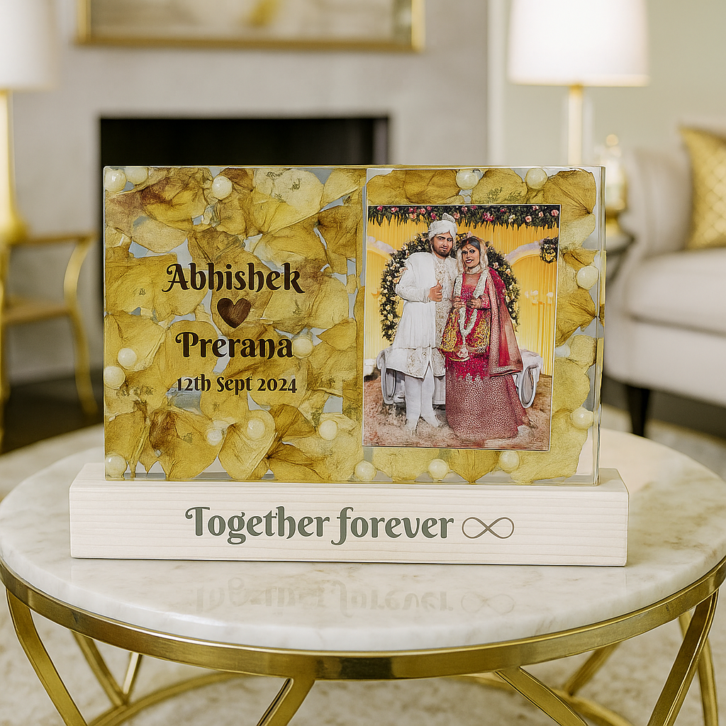Epoxy Resin Marriage Memories Frame | Epoxy Resin Photo Frame