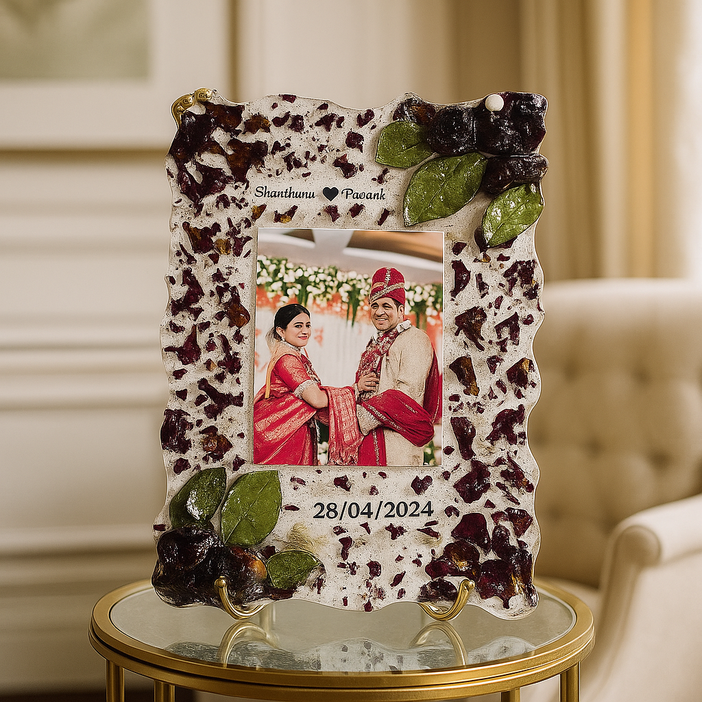 Rectangle Resin Frame with Curve Border (9 by 12 inch)