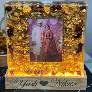 Preserve Wedding Garland in Deep-Casting LED Frame (12-Inch)