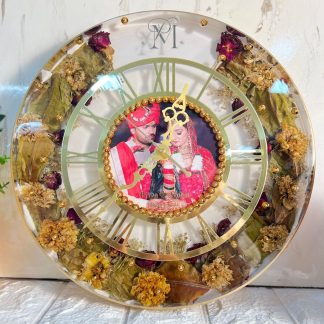 Deep-Cast Resin Wall Clock (12-Inch) | Preserve Flowers in Resin