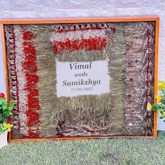 Nepali Shaadi Varmala Flower Preservation Resin Frame – 15×18 Inch