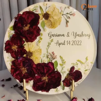 Customized Resin Frame with Varmala Preservation