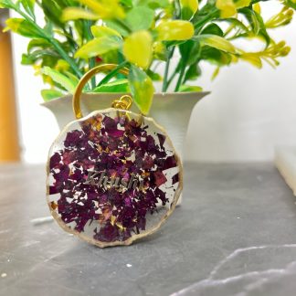 Custom Flower Preserved Resin Keychain
