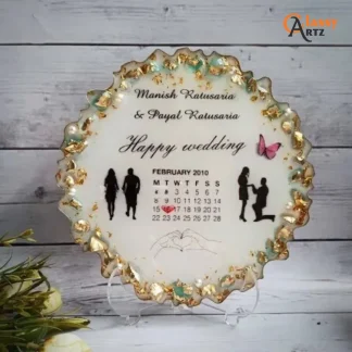 Varmala Flower Preservation Resin Frame (8.5 Inch)