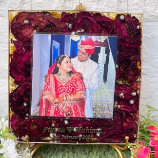 Epoxy Resin Photo Frame for Wedding Mala Preservation