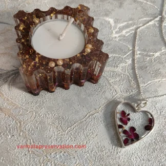 Epoxy Resin Candle Light & Pendant Combo