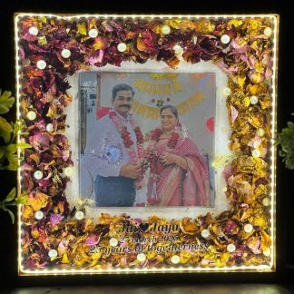 Premium LED Wedding Memory Preservation Resin Frame – 10 Inch