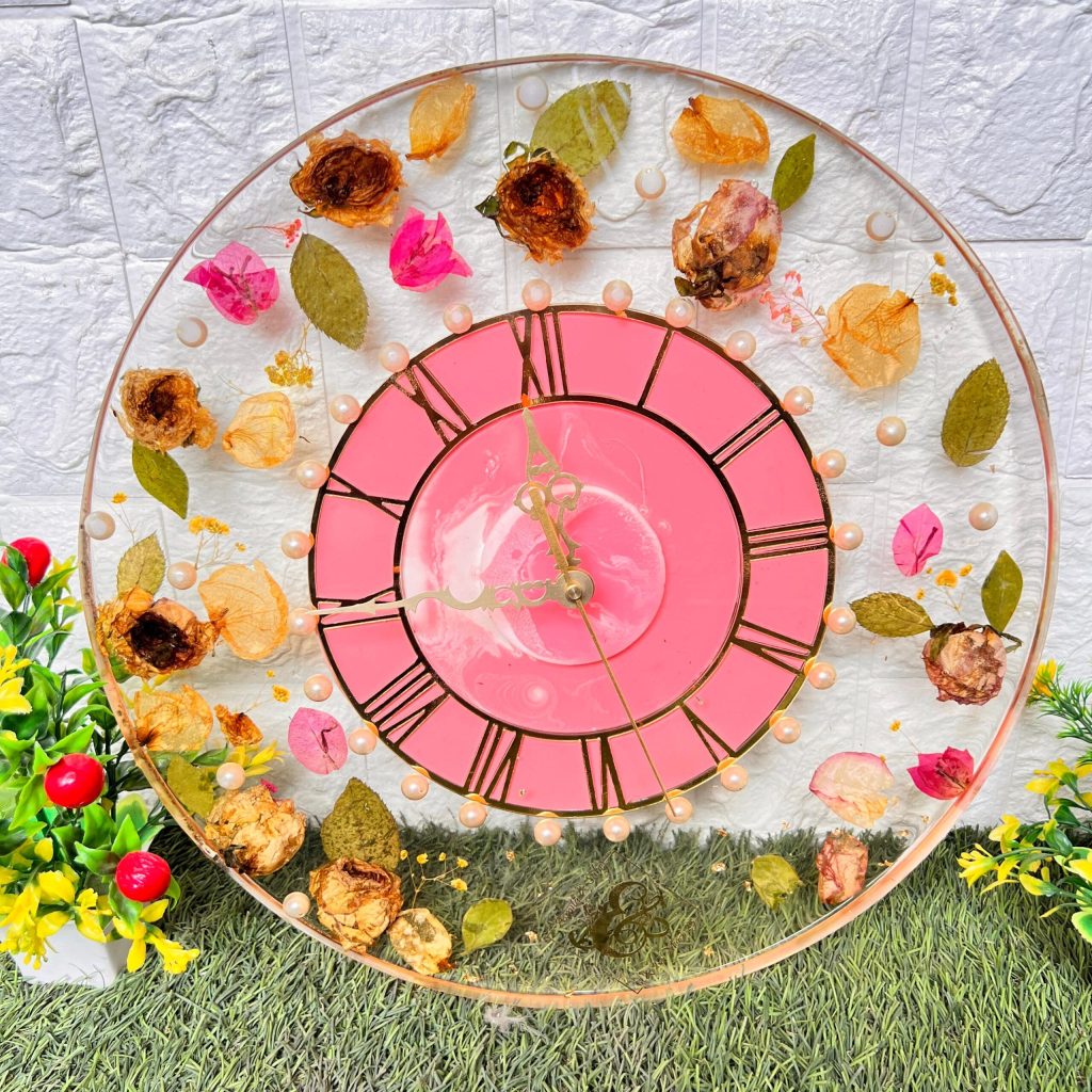 14 Inch Wedding Mala Preservation Resin Clock