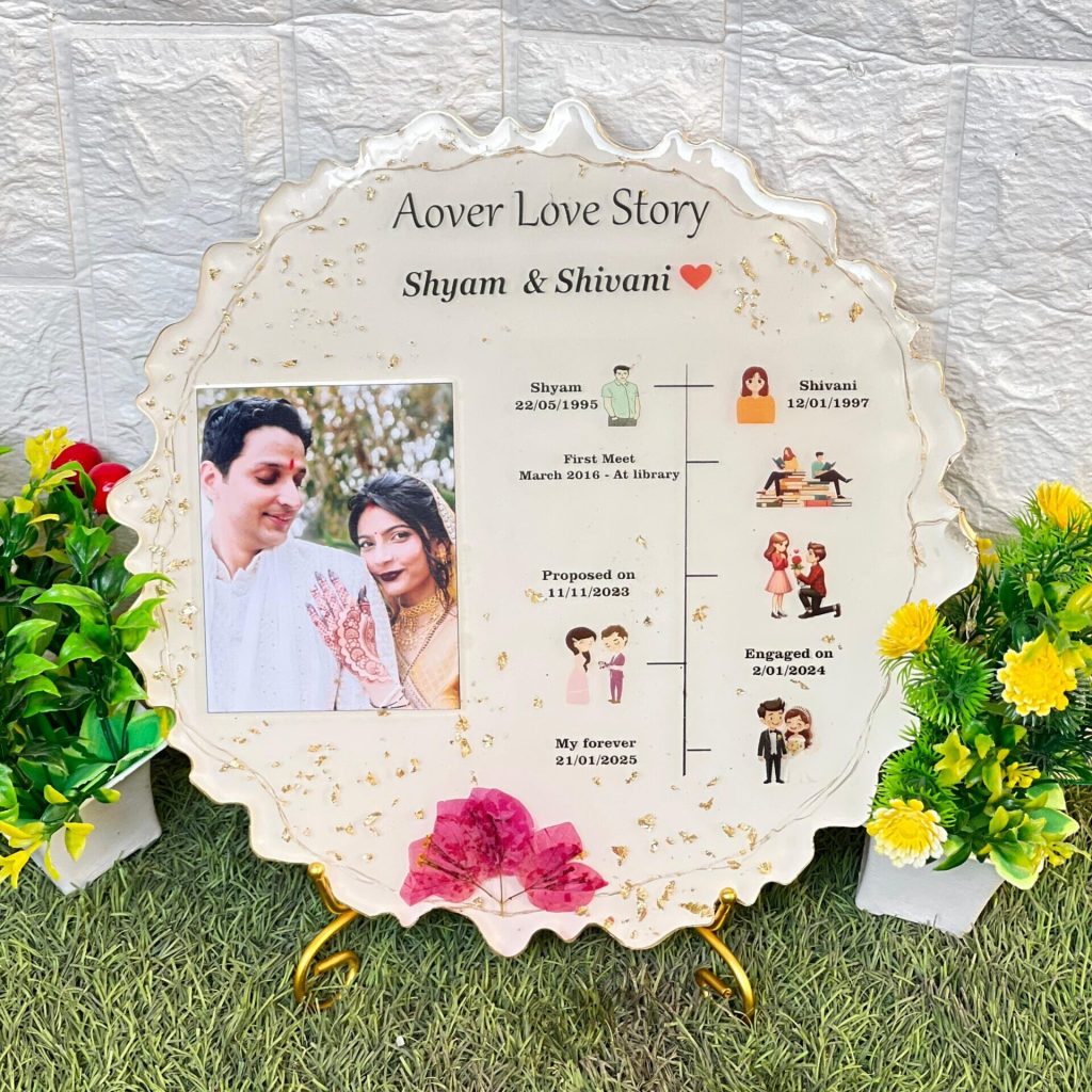 Special Wedding Memory Preservation Resin Frame – 10 Inch