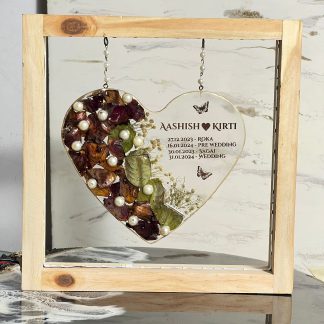 Heart Shape Resin Frame (9x9 Inch) | Resin Garland Preservation