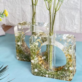 Crystal-clear Varmala Preservation Planters – Set of 2 Rectangular Deep Casting Planters