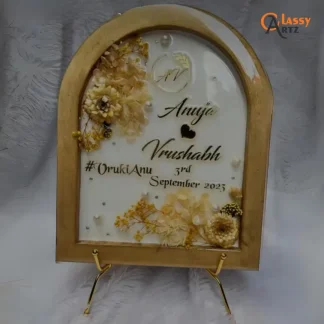 Personalised Wedding Flower Preservation Wooden Frame (6x8, 8x12 Inch)