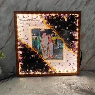 Luxurious Varmala Preserved Resin LED Photo Frame (12 Inch)