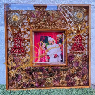 Rectangular Teakwood Resin Wedding Memory Frame (16- Inch)