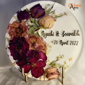 Jaimala Preservation with Wedding Date and Couple Name (6, 8 Inches)