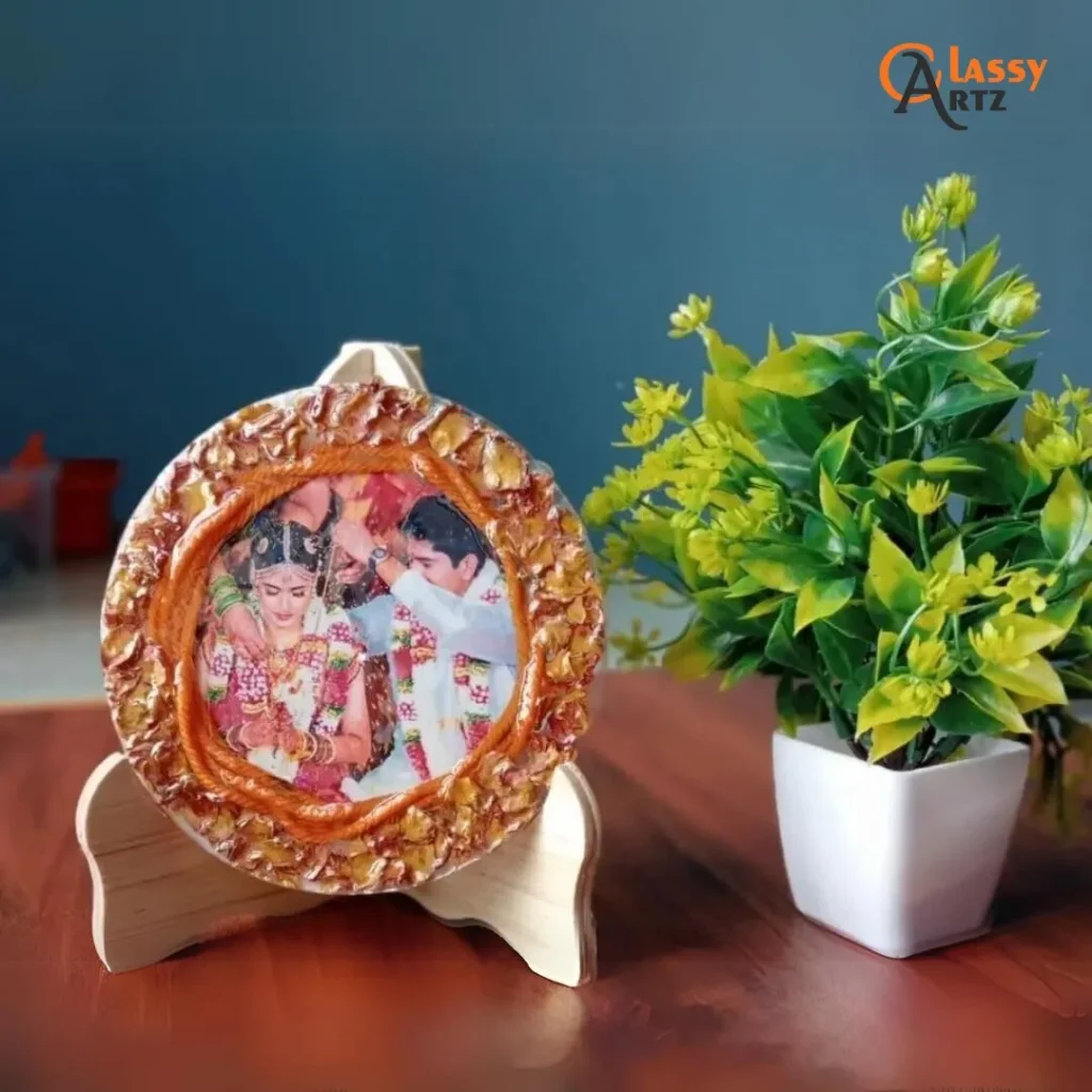 Varmala Preservation in Mini Resin Frame (4, 6 Inches)