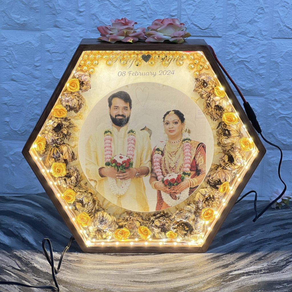 Resin Varmala Art in (12 – Inch ) Wooden Frame