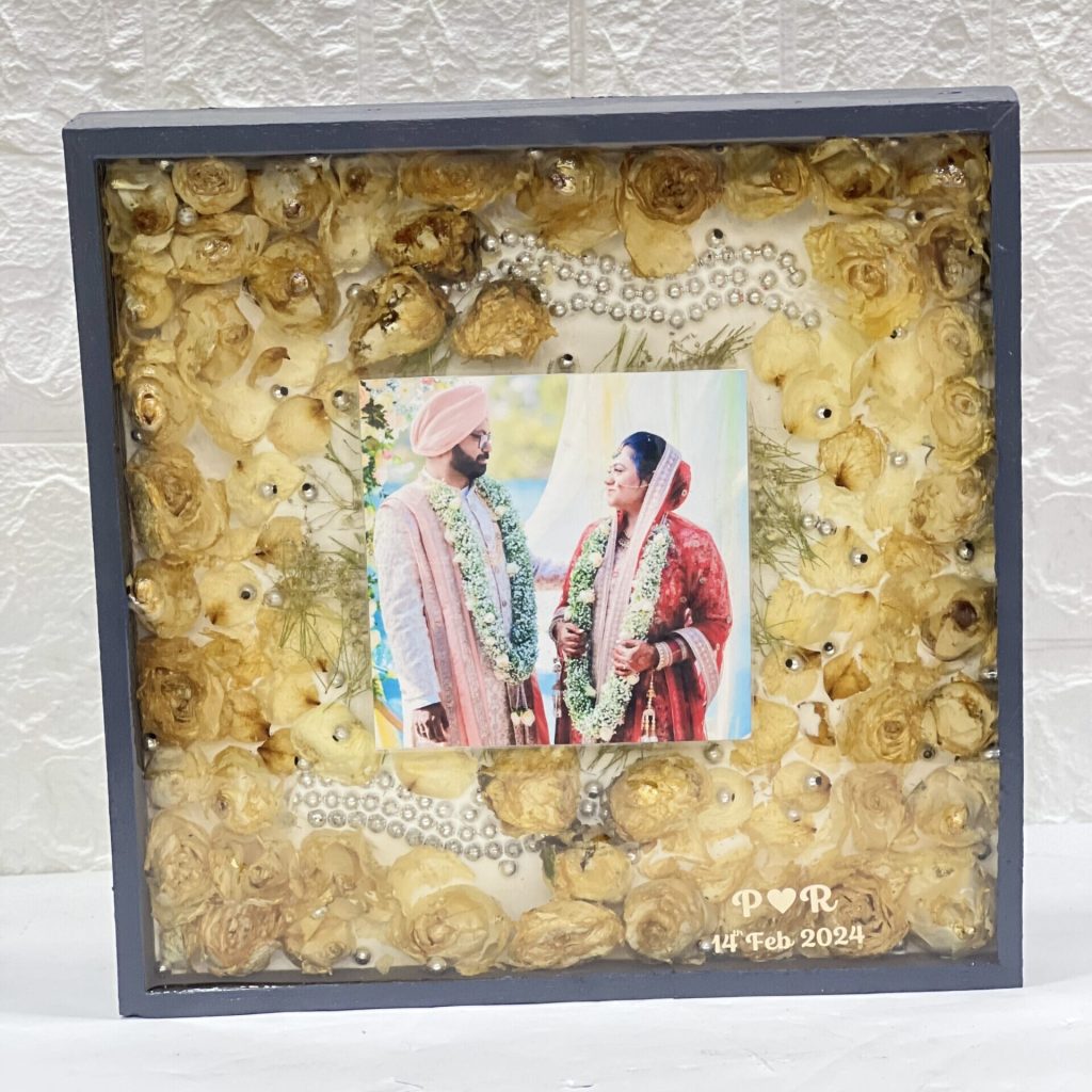 (12) Inch Teakwood Wedding Memory Preservation Frame