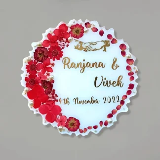 Resin Curve Shaped Varmala Preservation Frame (8.5 Inch)