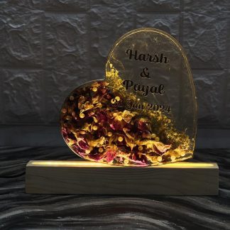 Wedding Mala Preservation Resin LED Lamp