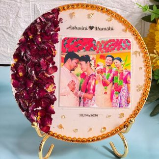 Resin Varmala Preservation (6 Inch) | Flowers Preserved in Resin