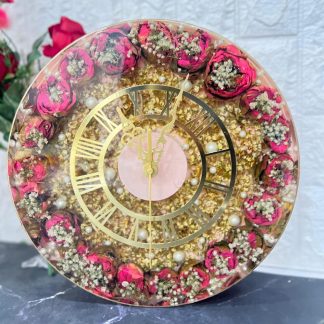 Garland Preservation in Resin Wall Clock