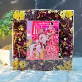 Resin Couple Photo Frame with Varmala Preservation ( 8 inch )