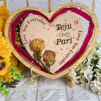 8 Inch Heart Resin Varmala Preservation Frame