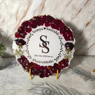 Couple Names & Wedding Date Preservation Resin Frame (10 Inch)