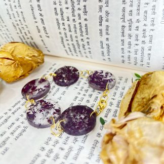 Elegant Epoxy Resin Bracelet | Real Flowers Preserved Resin Jewellary