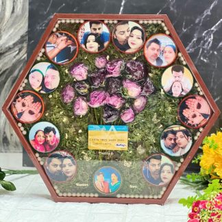 Affordable Resin Epoxy Wedding Flower & Photo Keepsake ( 16 Inch )