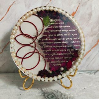 Spiritual Flowers Preservation in ( 8- Inch) Resin Frame