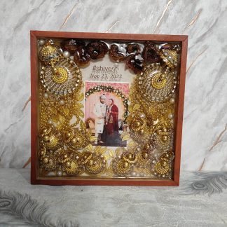 Varmala Preserved Wooden Frame | Wedding Photo & Kaleera Preservation in (10- Inch) Resin Frame