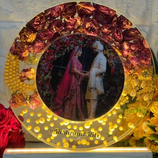 Wedding Rose Preservation | Resin LED Photo Frame (12- Inch)