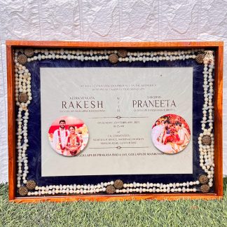 Wedding Card Flower Preservation Resin Frame – 12×16 Inch