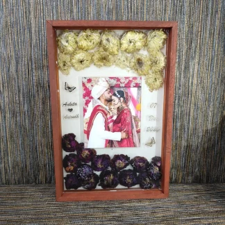 Varmala Flower in Resin Frame (8x12 Inch)