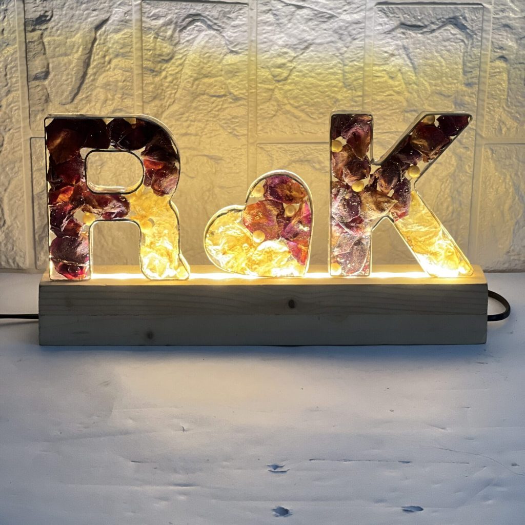 Wedding Memory Keepsake  | Resin LED Lamp