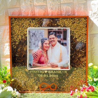 Large Jaimala Preservation Resin Photo Frame – 18×18 Inch