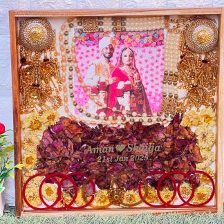 Luxury Wedding Flower Resin Keepsake – 12×12 Inch