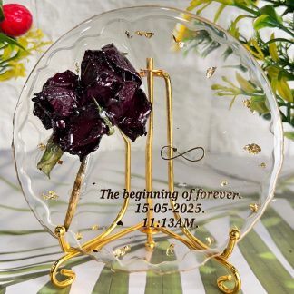 4 Inch Resin Marriage Rose Flowers Frame