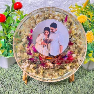 Wedding Flower Preservation Resin Photo Frame – 6 Inch