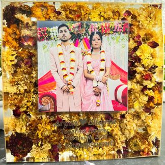 Deep Casting Square Resin Frame for Varmala Preservation – 8 Inch