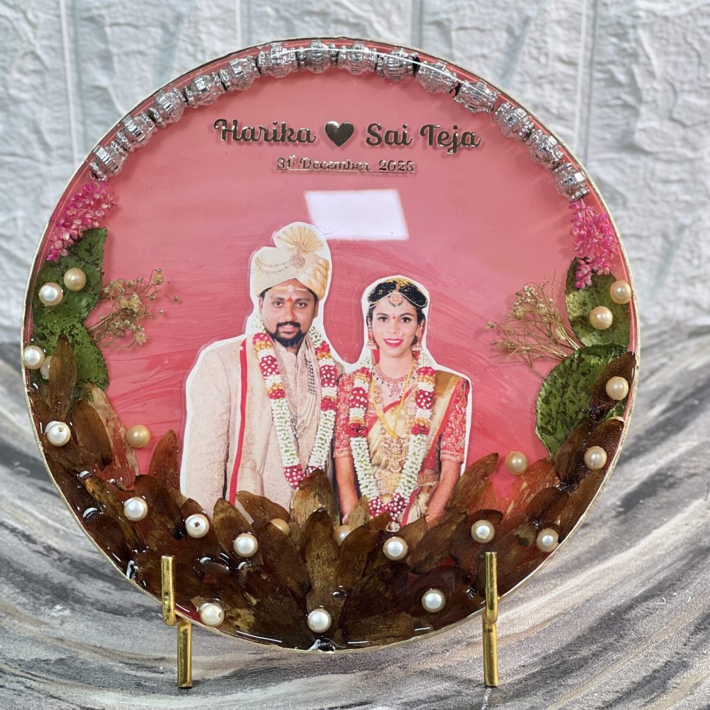 8 Inch Wedding Varmala Photo Resin Frame