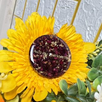 Rose Petals Preserved Resin Keychain