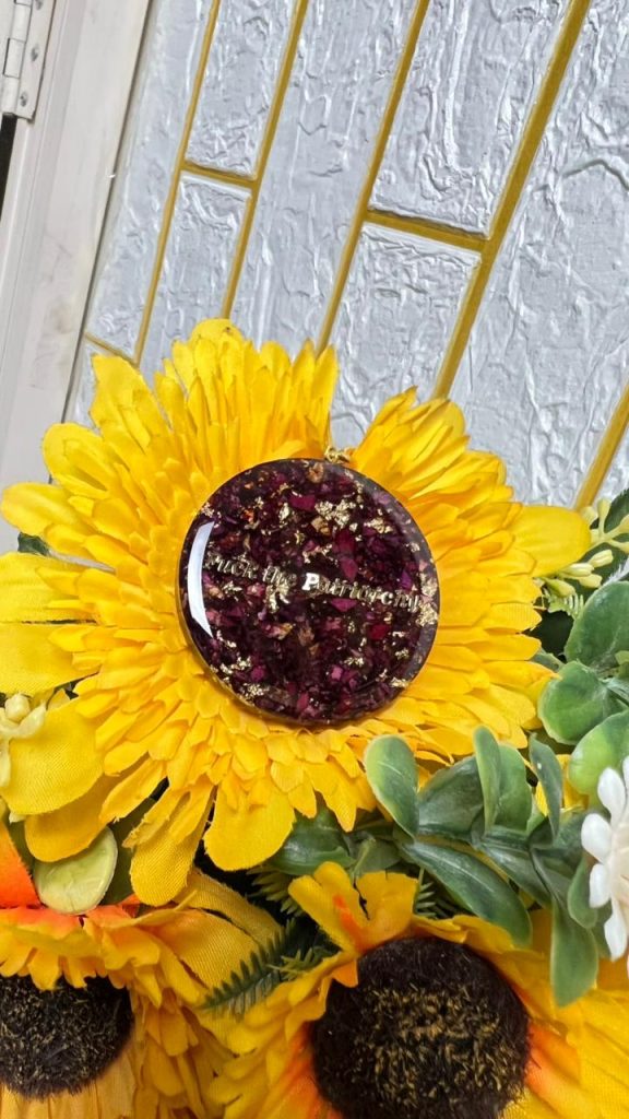 Rose Petals Preserved Resin Keychain