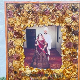Wedding Photo Dried Rose Preservation Resin Frame – 15×18 Inch