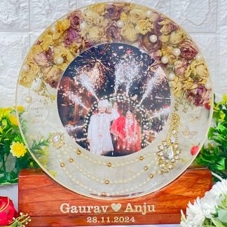 Wedding Memory Preservation LED Resin Lamp – 12 Inch