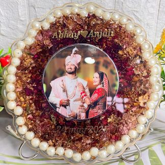 8 Inch Wedding Flower Preserved Resin Keepsake